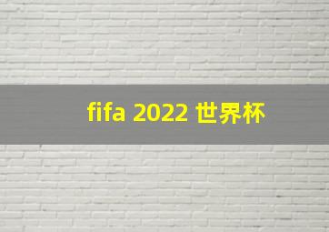 fifa 2022 世界杯